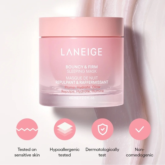 LANEIGE Bouncy + Firm Radiance Boosting Sleeping Mask NIB 60 ml / 2.0 fl oz - Picture 5 of 7